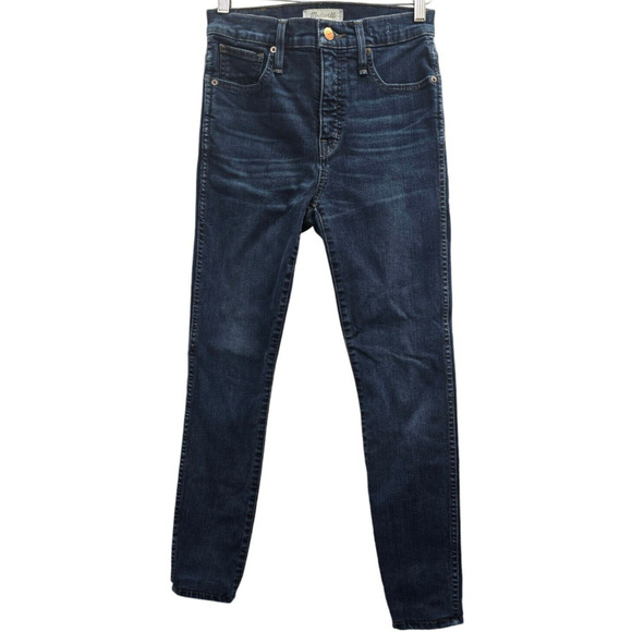 Madewell Jeans 26 Blue Skinny Dark Wash High Rise Stretch Capsule Cigarette - Picture 3 of 8